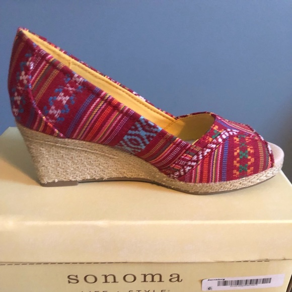 Sonoma Shoes - Sonoma Colorful Wedged Heel